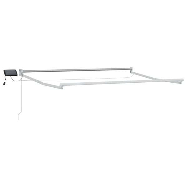 Manuell utdragbar markis med LED-lampor 3 x 2 m