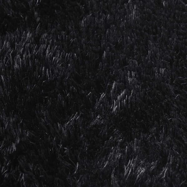 Ryamatta med lång lugg NAVARRA svart 200x290 cm polyester