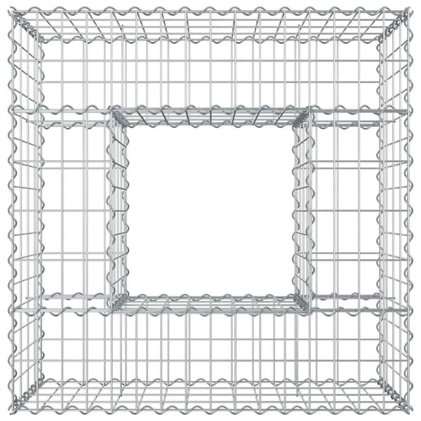 Gabion upphöjd säng Silver