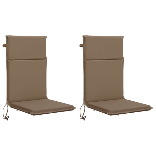 Dyna för stol med hög rygg GEMERT 2 st 100% Polyester Taupe