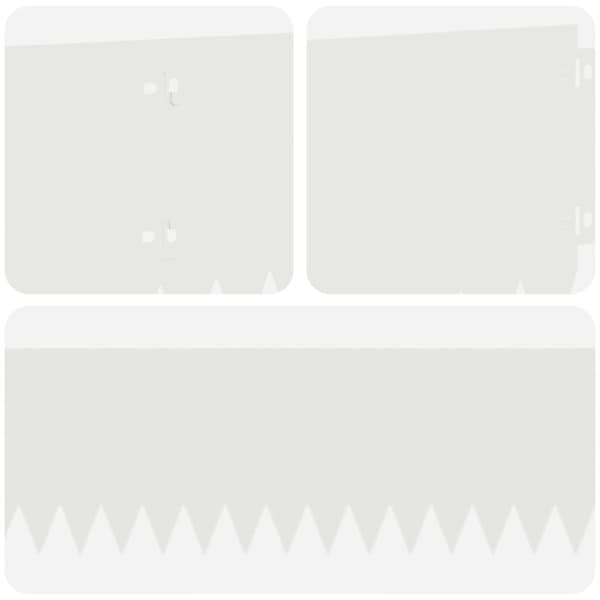 Kant för gräsmatta 30 pcs 103 x 20 cm Stål Vit