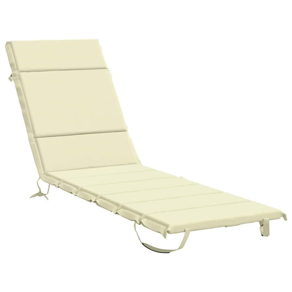 Solstol Kudde GEMERT 100% Polyester Gräddvit 200 x 60 x 3 cm