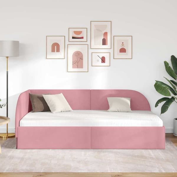 Hörn Sängram Rosa 100 x 200 cm Sammet