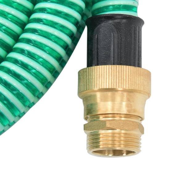 Sugslang med kopplingar mässing grön 1,1" 4 m PVC