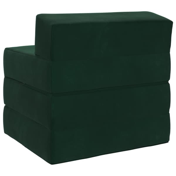 Fällbar Soffbed Mörkgrön 200 x 70 x 10 cm Sammet