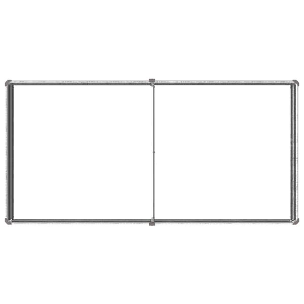 Höjd Trädgårdsbädd Silver 160 x 80 x 24 cm galvaniserad