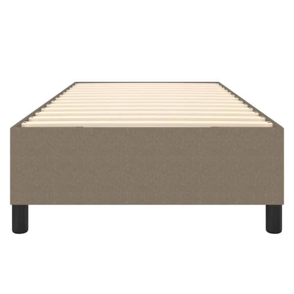 Boxspring-sängram taupe 100x200 cm tyg
