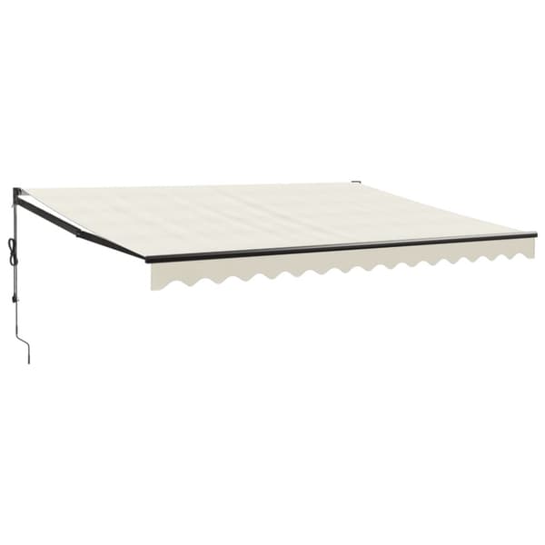 Automatisk infällbar markis gräddvit 4x3 m