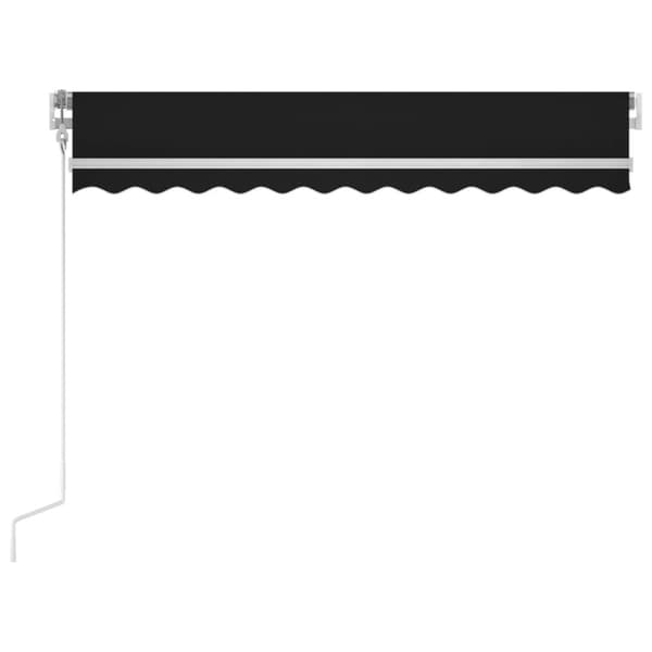Automatisk markis med vindsensor & LED 300x250 cm antracit