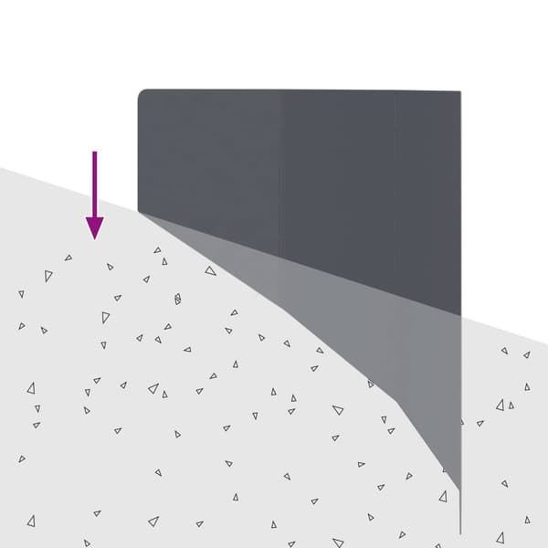 Kant för gräsmatta 100 x 45 cm Stål Antracit