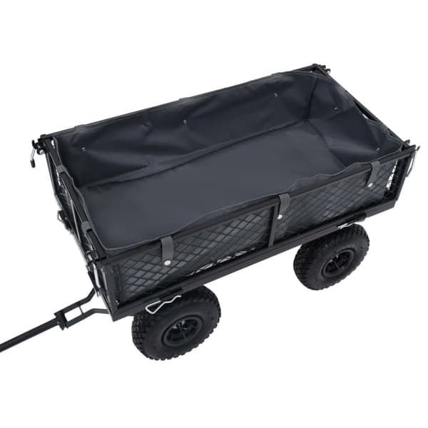 Innerfoder till trädgårdsvagn mörkgrå 81x41x21 cm tyg