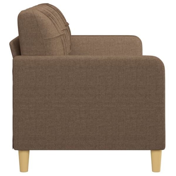 3-sitssoffa brun 180 cm tyg
