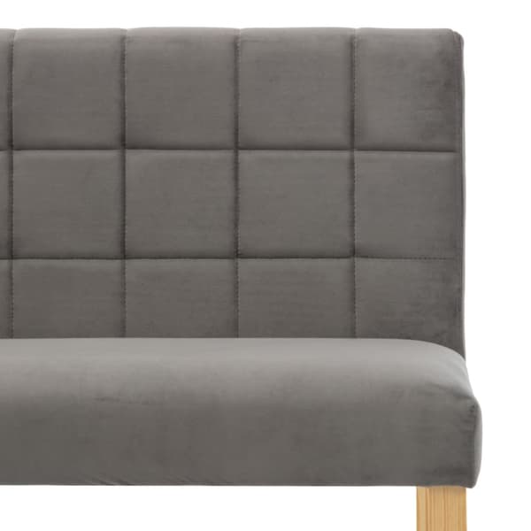 Bänk 140 cm grå sammet