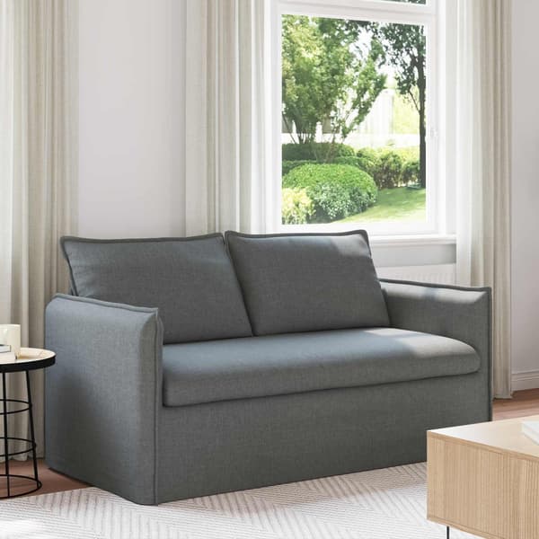 Soffa Mörkgrå 156 x 82 x 85 cm tyg