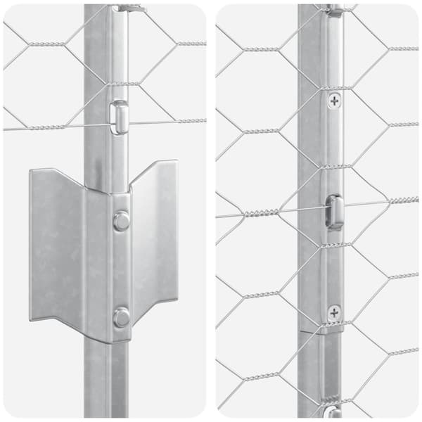 Stängsel med stolpe Silver 1,2 x 50 m Stål