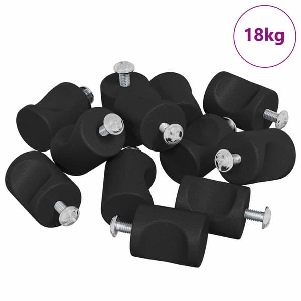 Skåpsknoppar 968 pcs Svart Järn