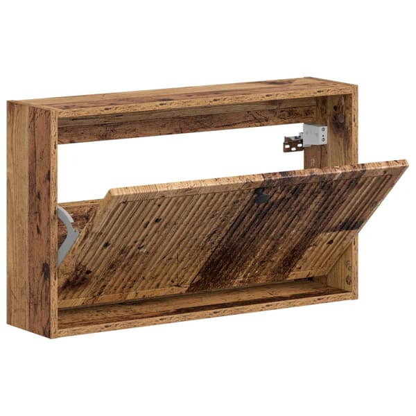 Väggmonterad skoskåp EDE 71 x 17 x 43 cm Konstruerat trä