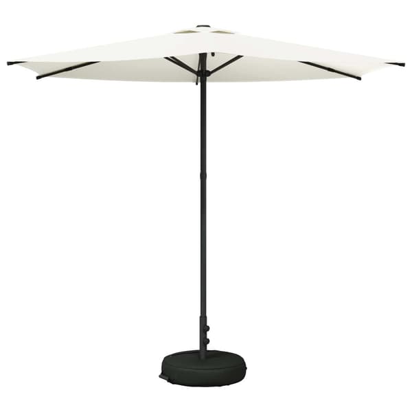 Trädgårdsparasol 270 x 270 cm Polyester Rektangulär Gräddvit