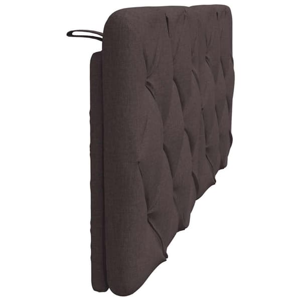 Headboard Cushion Dark Brown 120 cm Fabric