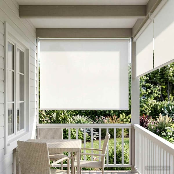 Rullgardin UV-skydd Vit 180 x 140 cm Polyester