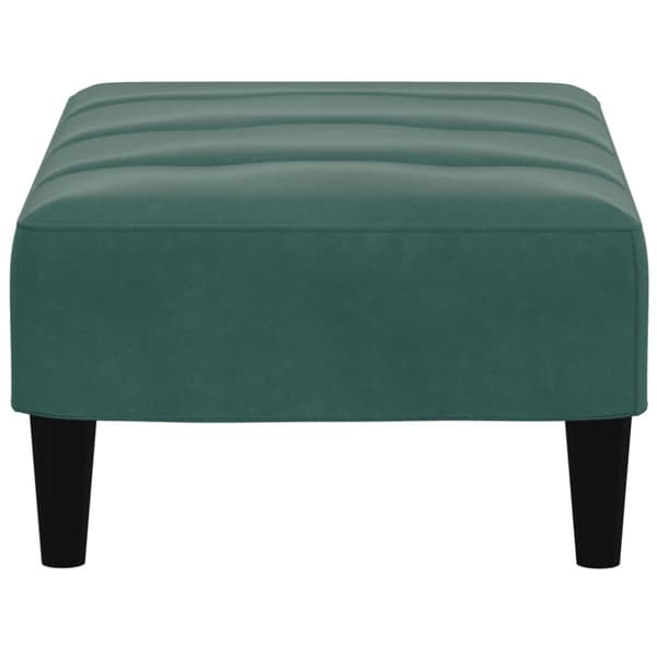 Fotpall mörkgrön 77x55x31 cm sammet