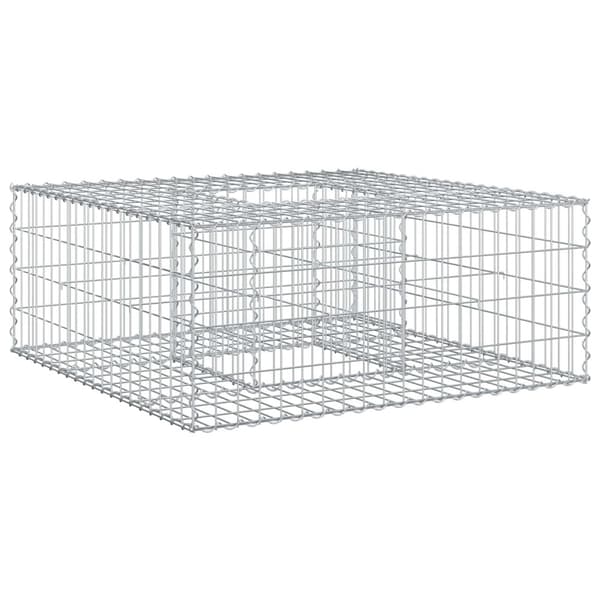 Gabion upphöjd säng Silver