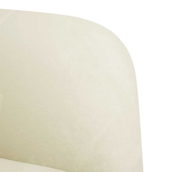Soffstol med armstöd gräddvit 54 cm sammet