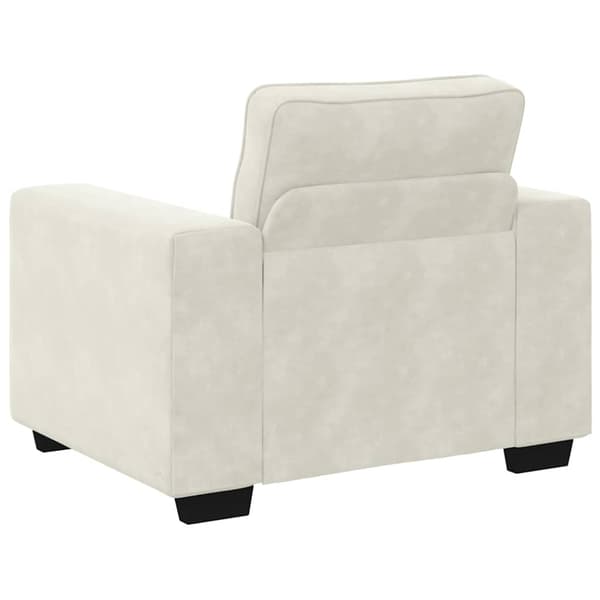 Soffstol gräddvit 100x77x82 cm sammet