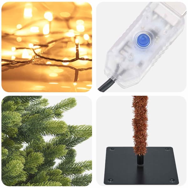 Plast Hingad Julgran 180 cm 300 LED-lampor Varmvit