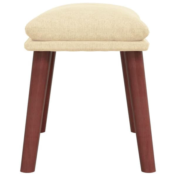 Fotpall gräddvit 45x29,5x35 cm tyg