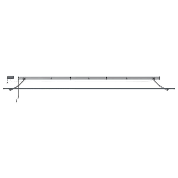Utfällbar markis Vit 600 ×300 cm tyg
