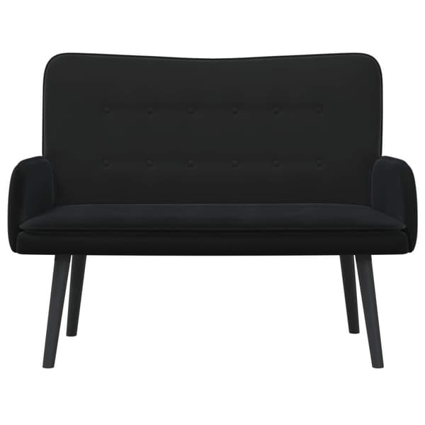 Tvåsitssoffa Svart 115 x 61 x 87 cm Sammet