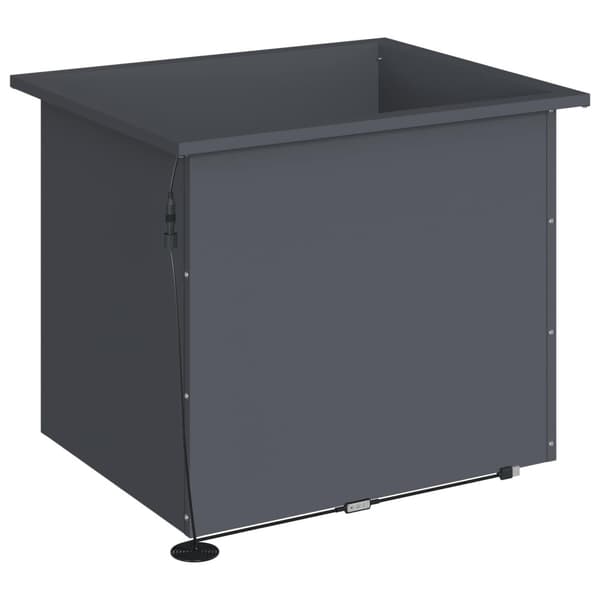 Odlingslåda med LED 2 st Antracit 50 x 60 x 48 cm Stål