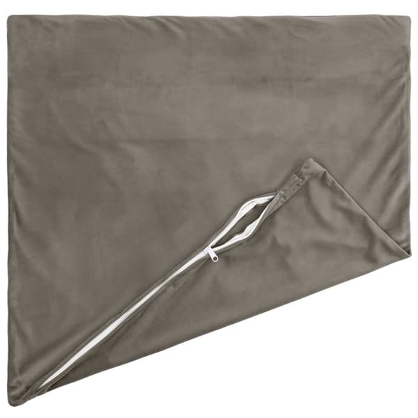 Kuddöverdrag 2 st HEERLEN Ljusgrå 65 x 65 cm Sammet