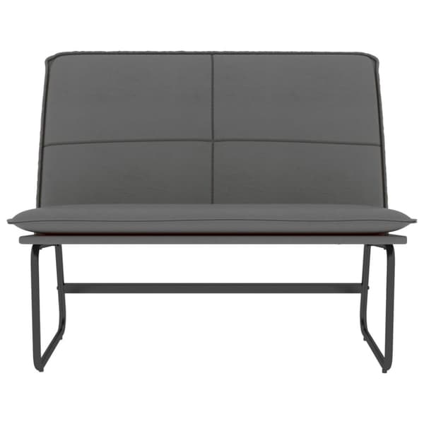 Bänk grå 100x75x76 cm konstläder