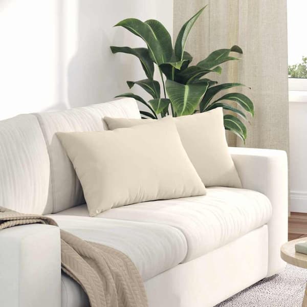 Sofakuddar 2 pcs Beige 60 x 40 cm tyg