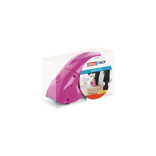 Tejphållare packtejp TESA Pack-n-Go rosa