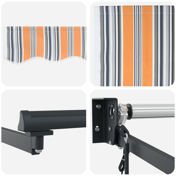 Utfällbar markis Flerfärgsdesign 400 × 300 cm