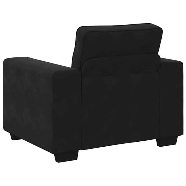 Soffstol svart 100x77x82 cm sammet