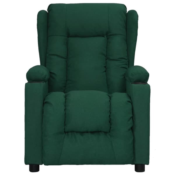 Reclinerfåtölj mörkgrön tyg