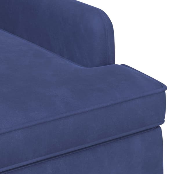 Loveseat med knapprapport Polisblå 111 x 65 x 79 cm Sammet