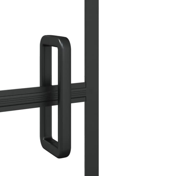 Duschvägg fällbar ESG 80x140 cm svart