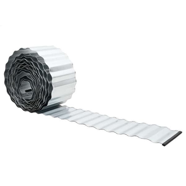 vidaxl Kant för gräsmatta 5 m x 25 cm Galvaniserat stål Silver