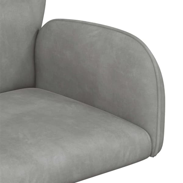 Svängbara skrivbordsstolar 4 st 54 x 55 x 90 cm Ljusgrå Sammet