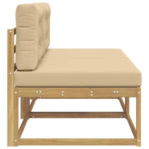 2 Stycke Utomhus Mellansoffa Polyester Vit