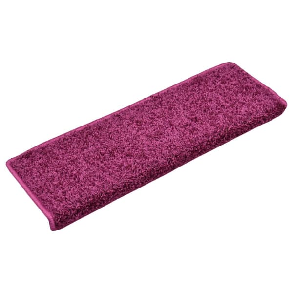 Trappmattor 15 st 65x21x4 cm violett rektangulär kant