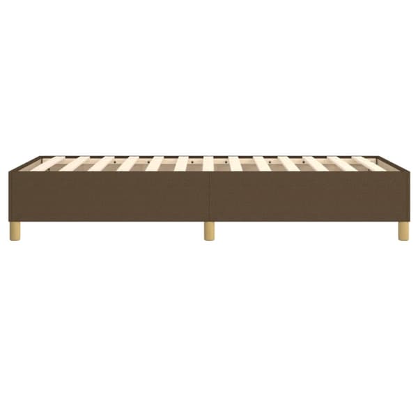 Boxspring-sängram mörkbrun 90x190 cm tyg