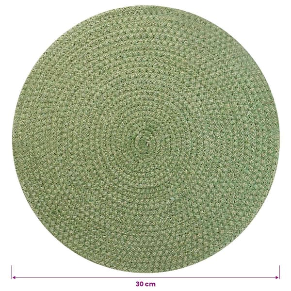 Jute Placemats 6 st Olivgrön 100% Tossa Jute