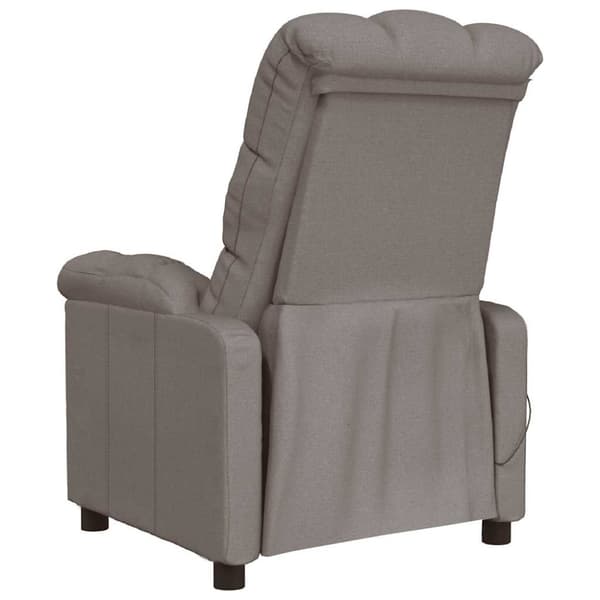 Massagefåtölj taupe tyg