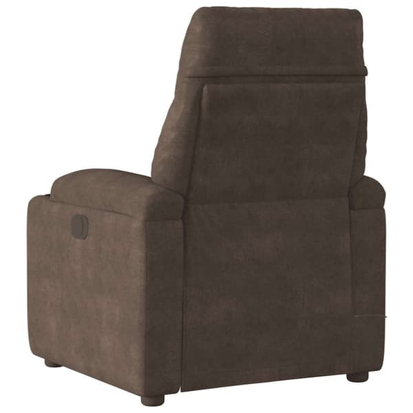 Massagefåtölj brun mikrofibertyg